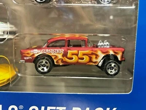 RARE 2016 Hot Wheels '55 Chevy Bel Air Gasser Red Flames Chevrolet Gift Pack - Bild 1 von 5
