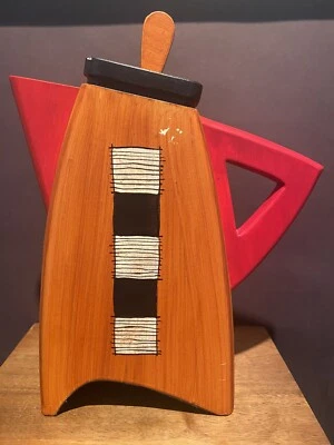 Rosa Maria Piatti Wooden Painted Sculpture Tea/Coffee Kettle Pitcher SEE PHOTOS - Image 1 of 4