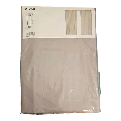 Brand New Ikea Vivan Gray Curtains 2 Panel Rod Pocket Drapery 57"w x 98.5"l  - Image 1 of 4