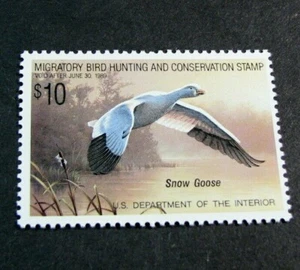 US Ente Briefmarken Scott # RW55 Snow Goose 1988 postfrisch L494  - Bild 1 von 2