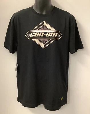 Camiseta de manga corta Can-Am para hombre con logotipo triagonal negra 454555 Foto 1 de 2