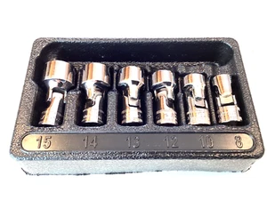 Snap On Tools 1/4" Drive 6 Point Metric Shallow Swivel Socket Set 106TMUSMA MINT - Foto 1 di 9