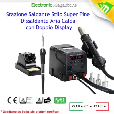 STAZIONE SALDANTE DISSALDANTE ARIA CALDA 3 UGELLI STAGNO SALDATURA SALDATORE - Immagine 1 di 2