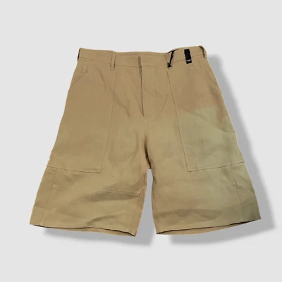 Мужские коричневые бермудские бумажные холщовые шорты Fendi размер 52 - Изображение 1 из 4