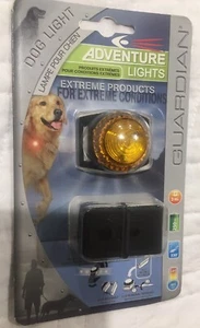 Correa de collar de luz LED de seguridad y señal de perro guardián luces de aventura. Ámbar - Imagen 1 de 16