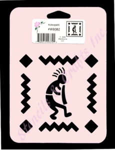 PLANTILLA KOKOPELLI WESTERN SUROESTE PLANTILLA DE ARTE FLAUTA MUSICAL POR STENSOURCE - Imagen 1 de 1