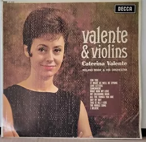 CATERINA VALENTE - VALENTE & VIOLINS 1964 DECCA SKLA 4646 AUS / UK 1ST ED LP - Picture 1 of 3