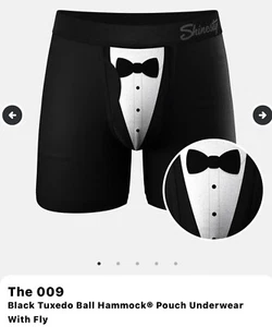 Shinesty Ball Hammock Mens Pouch Underwear Stay Weird “009 Black Tuxedo ” Sz M - Picture 1 of 6