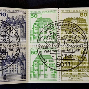 Germany 1982 - USED - 8 Stamps Booklet - Rare VATERSTETTEN Cancel - Picture 1 of 4