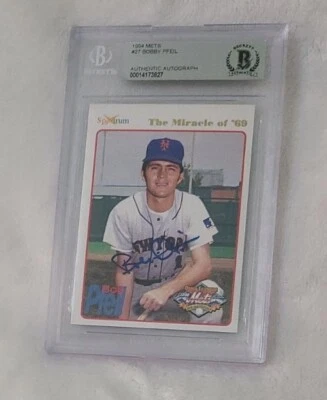 BOBBY PFEIL 1994 Spectrum AUTO ~ BAS Beckett Certified Autograph ~ 1969 METS - Image 1 of 2