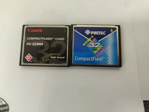 Canon FC-32MH & PRETEC 32MB CF CompactFlash Cards (2 TOTAL 1 of each) - Picture 1 of 1