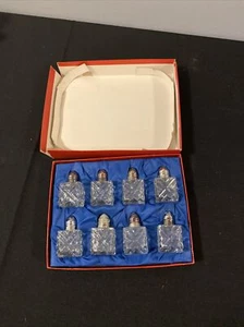 6 Vintage Clear glass Salt & Pepper Shakers In box - Picture 1 of 5