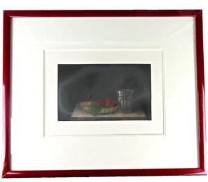 Tomoe Yokoi "Strawberries" Mezzotint Still Life Signed Color Engraving 26/95 - Picture 1 of 8