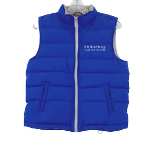 Sundance Film Festival 11 Sz Medium Blue Kenneth Cole Puffer Vest Jacket - Picture 1 of 11