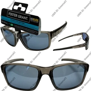 Foster Grant Mens Driving Dark Grey Crystal Sports Wrap Sunglasses UVB-UVA #724 - Picture 1 of 6