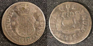Messico COLONIA SPAGNOLA Filippo V argento 1747 Mo M 1/2 reale KM# 66 (23 294) - Foto 1 di 3