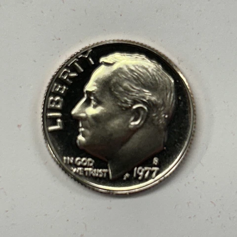 1977 S ROOSEVELT DIME from PROOF SET with FREE SHIPPING Cover