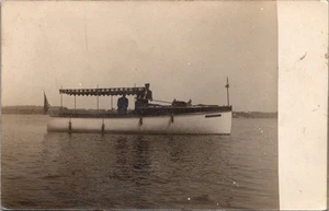 BOAT c1907 RPPC Postcard - Picture 1 of 2