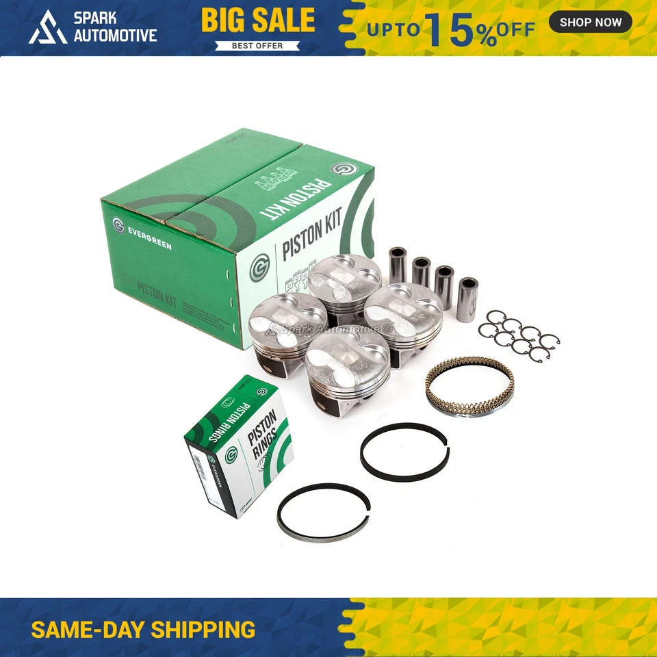 Pistões com anéis compatíveis com Acura CSX Honda Civic Si 2.0L 2006-2011 - Imagem 1 de 4