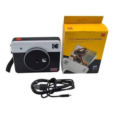 Cámara Kodak Mini Shot 3 Instantánea 2 en 1 Blanca con Película (30) Retro C300R Bluetooth Foto 1 de 4