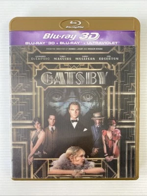 The Great Gatsby (2013) 3D & 2D Blu-ray Very Good Condition Region B - Image 1 of 4