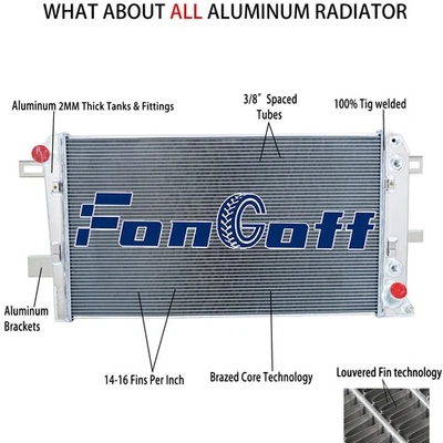 4-Core Radiator For 01-05 Chevy Silverado GMC 2500 HD 3500 HD 6.6L Duramax #2510 - Image 1 of 4