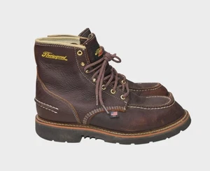 Botas Thorogood para Hombres 9.5 W Cuero Marrón Impermeables Sin usar Puntera Flyway 6" Ropa de Trabajo - Imagen 1 de 8