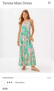 NWT Lilly Pulitzer Teresa Maxi Dress, Size Small, Multi Plumes In Bloom - Picture 1 of 5