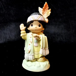 Precious Moments How Can I Say Thank Chapel Exclusive Native American Squaw *SEE - Picture 1 of 10
