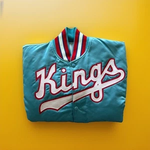 Vintage Sacramento Kings Satin Starter Jacket NBA Size Large Ultra RARE USA Made - Bild 1 von 23