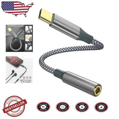 Durable USB C to 3.5mm Dongle for iPhone & More – Enhanced Audio Experience - Image 1 of 4