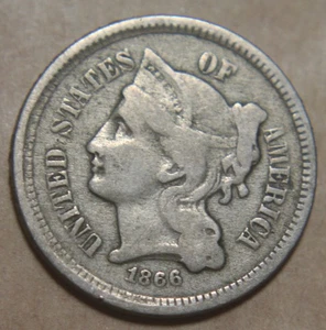 1866 Tre Centesimi Testa Liberty Nichelata - 3CN - Senza Riserva! - Foto 1 di 2