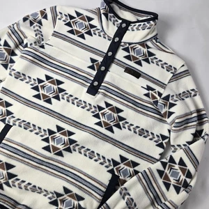 Cinch Pullover Mens M Southwestern Aztec Polar Fleece 1/4 Snap Outdoor Western - Picture 1 of 9