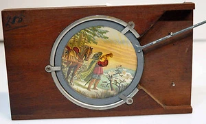 MAGIC LANTERN-plaque à système et ANIMEE-peinte à la main-1890/1910-IM de ALPEN - Picture 1 of 4