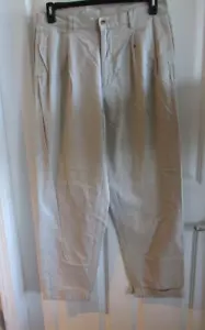 Nautica Pleated Cuff Men's Pants Size 34x32 Khaki Chino Cotton - Picture 1 of 9