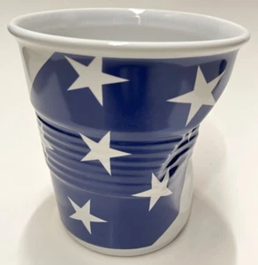 Revol Porcelain 646101 Crumple Cup America US Flag Ice Bucket Buffet France - Picture 1 of 3