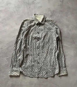 DIESEL SKULL CROWN MONOGRAM LONG SLEEVE SHIRT (D-18) White Tag M Size - Picture 1 of 7