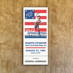 Custom Bruce Springsteen 1980s Ticket Stub - Any Show, Any Date Replica Ticket - Bild 1 von 4