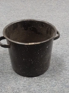 Vintage schwarz gesprenkelter Topf - Bild 1 von 3