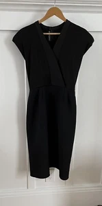 vintage geoffrey beene Mixed Wool Fabrics V Neck Dress Size 10 wool Jersey Body - Picture 1 of 4