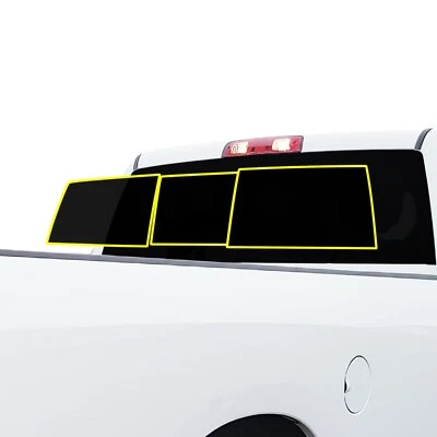 Precut Rear Windshield Nano Ceramic Window Tint Fit Ram 2500 3500 Crew Cab 2012+ - Image 1 of 4