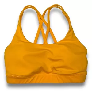 Lululemon Energy Sports Bra 4 Honeycomb Goldenrod Yellow Workout Gym Yoga New - Picture 1 of 12