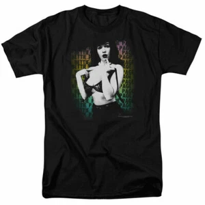 Bettie Page Oops T Shirt Licensed 1950's Queen Of Pinups Girl Model Tee Black - Picture 1 of 2