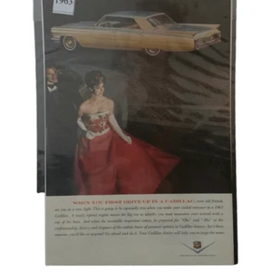 Vintage 1963 Cadillac When You First Drive Up Ad Advertisement - Picture 1 of 4