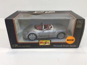 Plymouth Pronto Spyder Maisto Silver 1:24 NIB Die Cast Metal with Plastic Parts - Picture 1 of 7