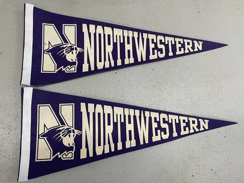 2 VINTAGE NORTHWESTERN UNIVERSITY PENNANTS Cover