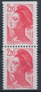 Timbre France 2427a** paire verticale ref BNJ 2/9 - Photo 1/1