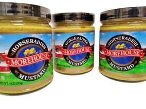 MOREHOUSE Horseradish Mustard, 9oz, BB 9/26, Lot of 3 - Picture 1 of 6