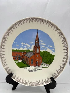   Placa Homero Laughlin Iglesia Unida de Cristo Waterloo IL Color Raro  - Imagen 1 de 8