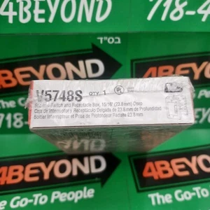 Wiremold V5748S Shallow Switch and Receptacle Box 15/16 in Deep Ivory - Picture 1 of 5